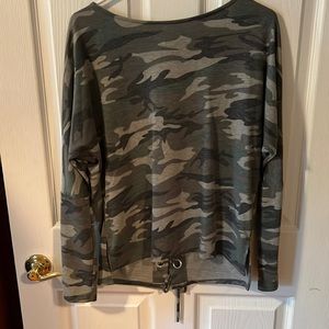 Neely Camo tie back top